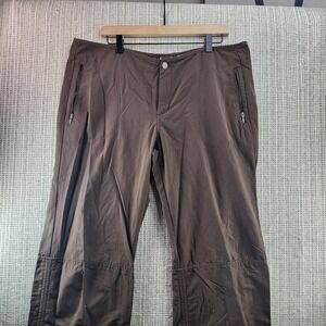 Columbia Titanium Omni Dry Pants Womens 16 Brown Nylon Hiking Outdoor Trail